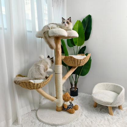 Large Cat Tree Tall Cat Tower for Indoor Cats Multi-Level Plush Cat Condo with Scratching Posts Scratching Boards Perches Caves