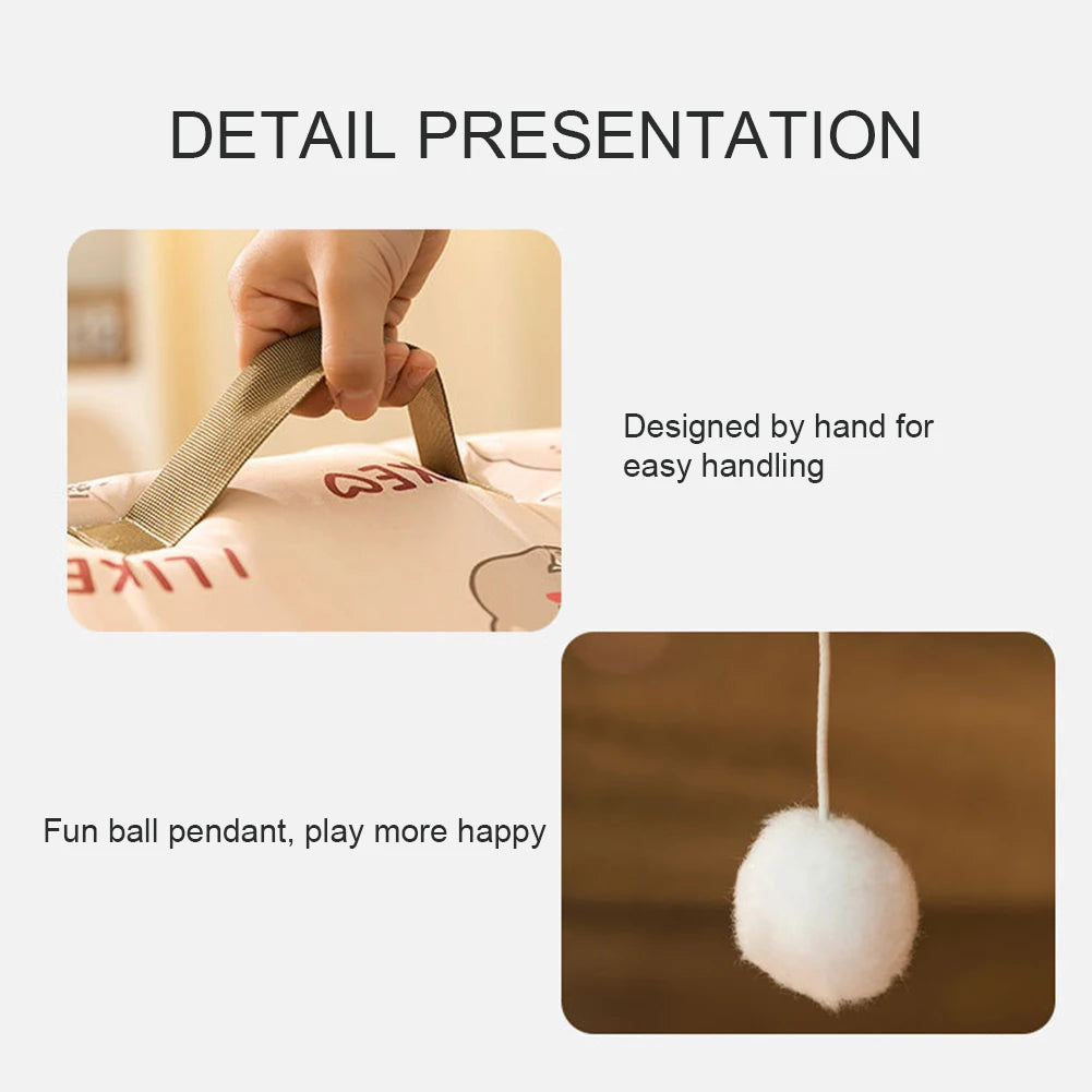 23inch Cute Cat Beds for Indoor Cats 2 in 1 Cat Cave Bed for Kittens and Dog Pets with Removable Washable Cushioned Pillow