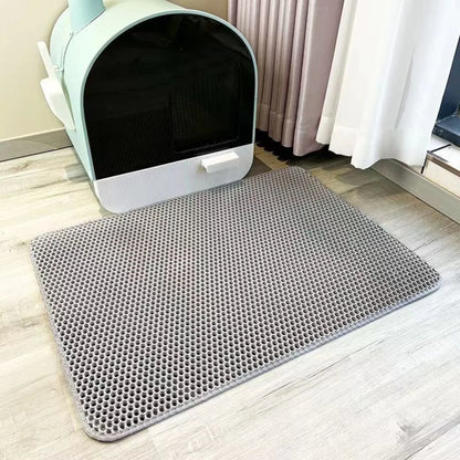 Large Cat Litter Mat Waterproof Double Layer Litter Trapping Clean Pad for Cat Litter Box Durable and Easy to Clean