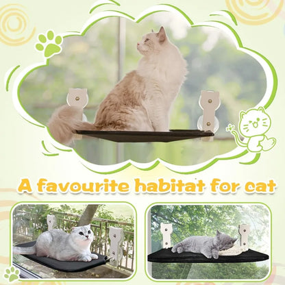 Cat Window Perch Sturdy Cat Window Hammock Cat Window Bed Cordless for Cats Upgraded Suction Cup Tear Resistant and Easy Cleani