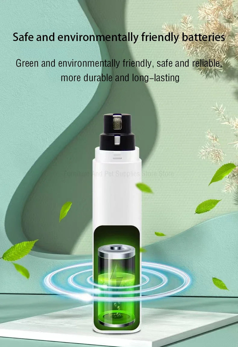 Electric Dog Nail Clippers for Dog Nail Grinders Rechargeable USB Charging LED Light Pet Quiet Cat Paws Nail Grooming Supplies