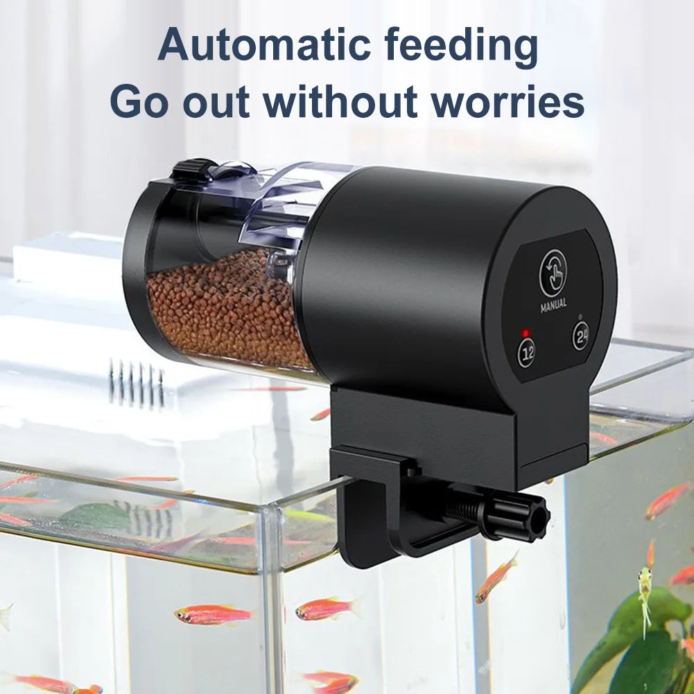 Auto Fish Tank Feeder Large Capacity Intelligent Control Fish Feeder Aquarium Fish Food Dispenser for Aquarium and Turtle Tank