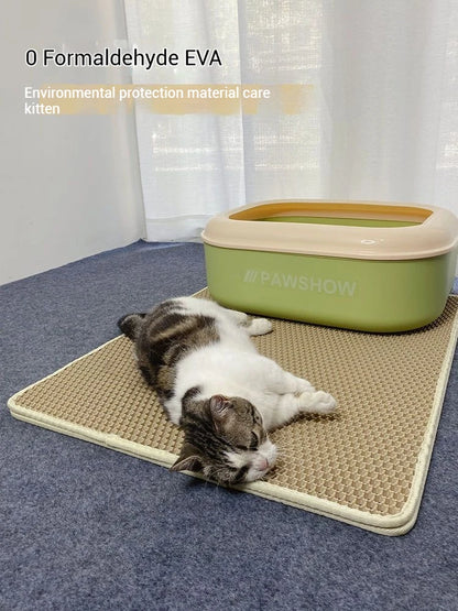 Large Cat Litter Mat Waterproof Double Layer Litter Trapping Clean Pad for Cat Litter Box Durable and Easy to Clean