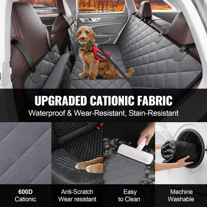 SucceBuy Back Seat Extender for Dogs Dog Hammock for Car Back seat Waterproof Hard Bottom Dog Car Seat Cover for Back Seat