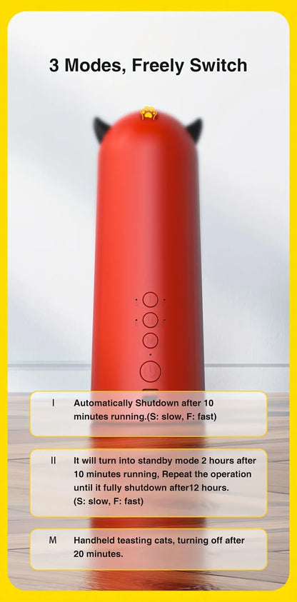 Automatic Laser Cat Toy，Multi-level rotation adjustment speed mode indoor interactive game，Does not include batteries