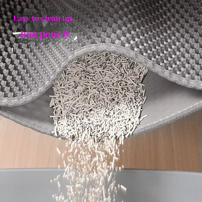 Large Cat Litter Mat Waterproof Double Layer Litter Trapping Clean Pad for Cat Litter Box Durable and Easy to Clean