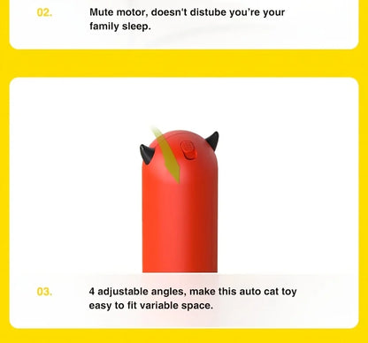 Automatic Laser Cat Toy，Multi-level rotation adjustment speed mode indoor interactive game，Does not include batteries