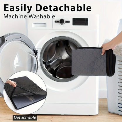 Cat Litter Mat Double Layer Waterproof Urine Proof Trapping Mat 1 Pack, Cat Litter Mat-24"X18" Large Litter BoxTrapping Mat