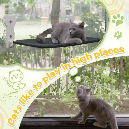 Cat Window Perch Sturdy Cat Window Hammock Cat Window Bed Cordless for Cats Upgraded Suction Cup Tear Resistant and Easy Cleani