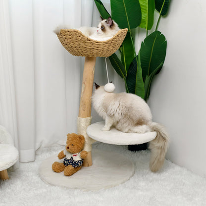 Large Cat Tree Tall Cat Tower for Indoor Cats Multi-Level Plush Cat Condo with Scratching Posts Scratching Boards Perches Caves