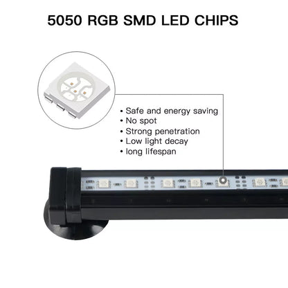 Aquarium Underwater Air Bubble LED Light Fish Tank RGB Submersible Lamp + Remote