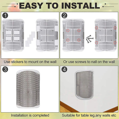 Massage Pet Cat Brush Corner Scrape Hair Removal Beauty Clean Corner Brush Removable Scratcher Comb for Kitten Cat