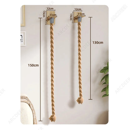 Cat Wall Climbing Sisal Rope Cat Climber Tree Wall  Climbing Tower Toy Indoor Cats Posts Kitten Rope Ladder Suitable for Playing