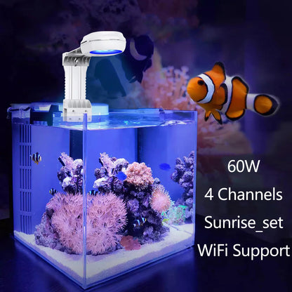 PopBloom RL60 WiFi Full Spectrum LED Saltwater Reef Aquarium Light Supports Mobile WiFi Control
