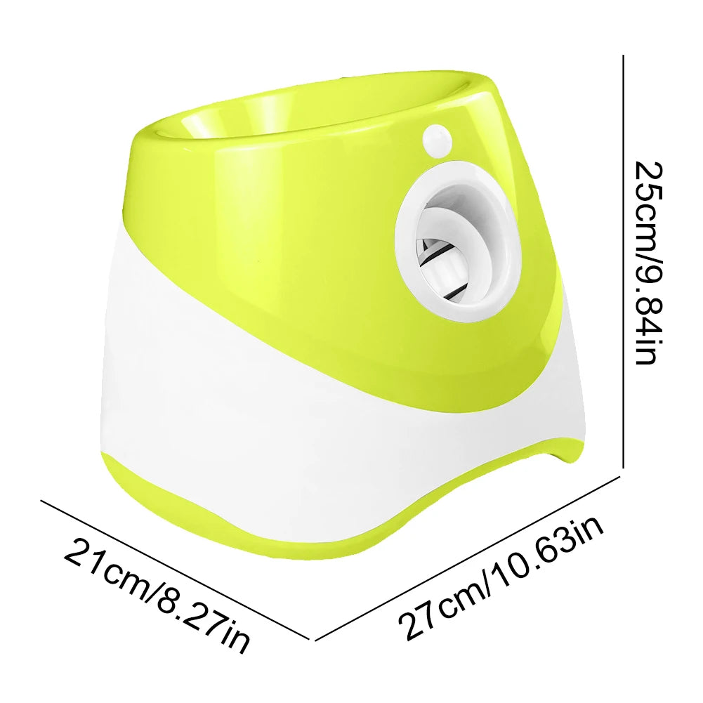 Pet Prime Automatic Dog Ball Thrower Launcher Interative Dog Fetch Machine with 3 Tennis Balls for Indoor/Outdoor Throwing Game