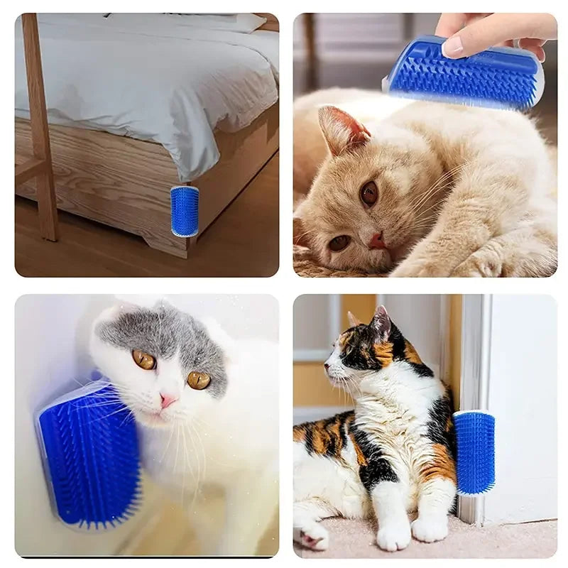 Massage Pet Cat Brush Corner Scrape Hair Removal Beauty Clean Corner Brush Removable Scratcher Comb for Kitten Cat