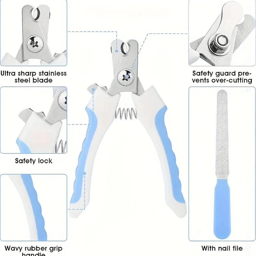 7 Pack Pet Grooming Set, Hair Removal Comb For Dog, Flea Comb, Dog Shampoo Brush, Pet Nail Clippers, Dog Toothbrush Set