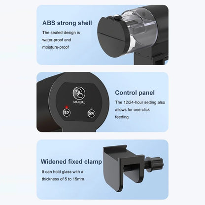 Auto Fish Tank Feeder Large Capacity Intelligent Control Fish Feeder Aquarium Fish Food Dispenser for Aquarium and Turtle Tank