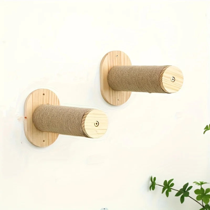 Solid wood cat wall hanging bed, balcony cat hanging bed, suspended cat bed, cat tree, pet cat climbing ladder, cat bed