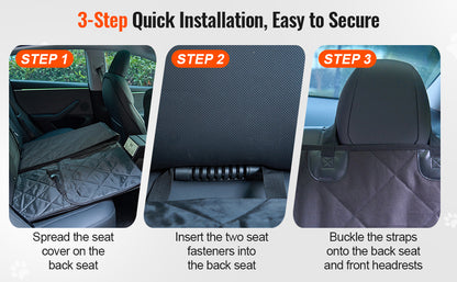 SucceBuy Back Seat Extender for Dogs Dog Hammock for Car Back seat Waterproof Hard Bottom Dog Car Seat Cover for Back Seat