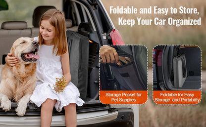 SucceBuy Back Seat Extender for Dogs Dog Hammock for Car Back seat Waterproof Hard Bottom Dog Car Seat Cover for Back Seat